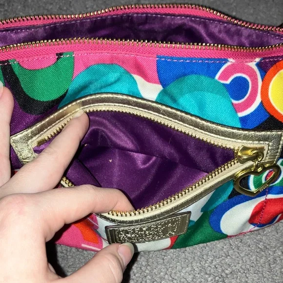 Coach Colorful Signature Shoulder Bag - Picture 3 of 5